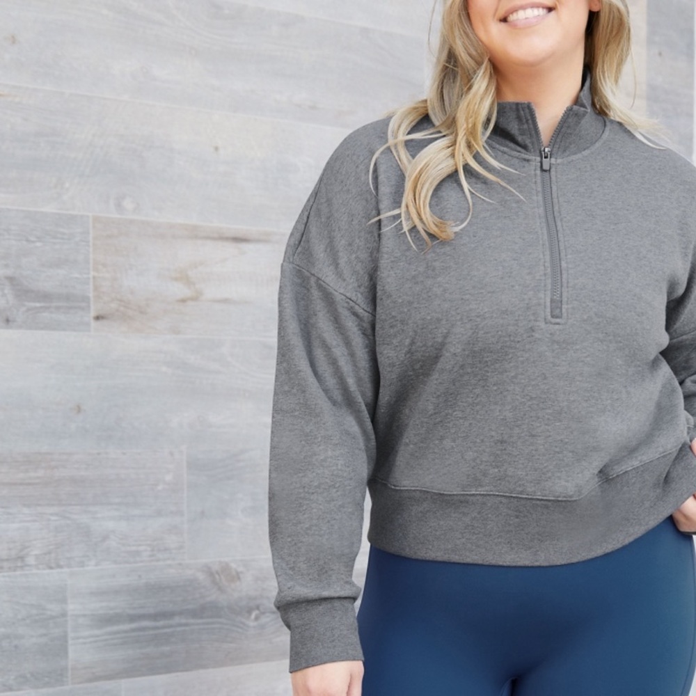 Fabletics Catarina Mock Neck Half Zip Pullover